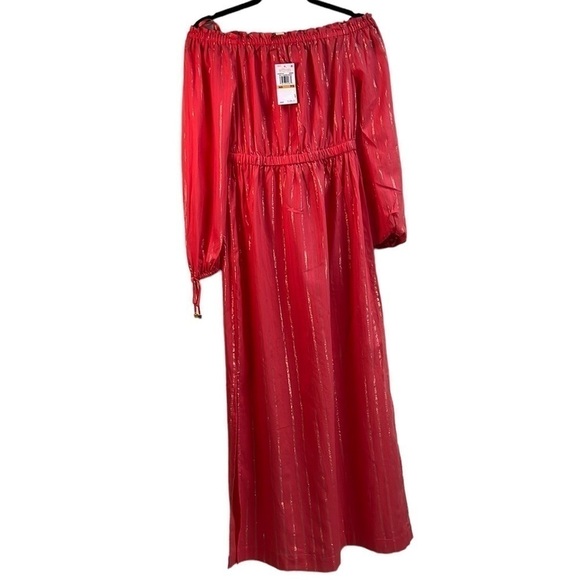 Michael Michael Kors Sangria Off the shoulder Dress Size Small Petite … - Picture 2 of 10